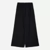 Wide-leg rustic double cloth pants Wide-leg rustic double cloth pants