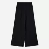 Wide-leg rustic double cloth pants Wide-leg rustic double cloth pants