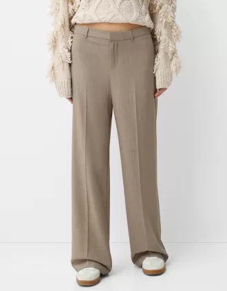 Wide-leg tailoring pants