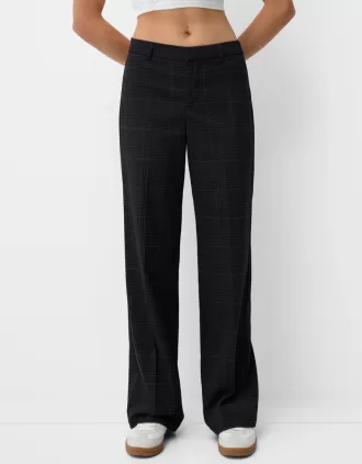 Wide-leg tailoring pants