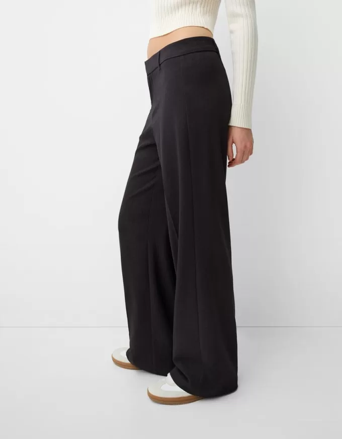 Wide-leg tailoring pants
