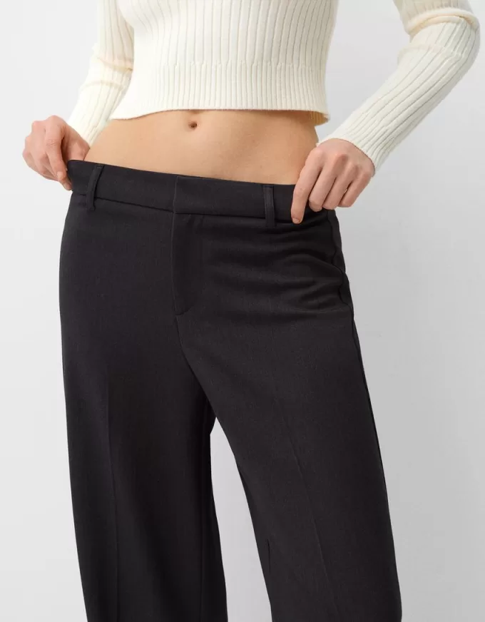 Wide-leg tailoring pants