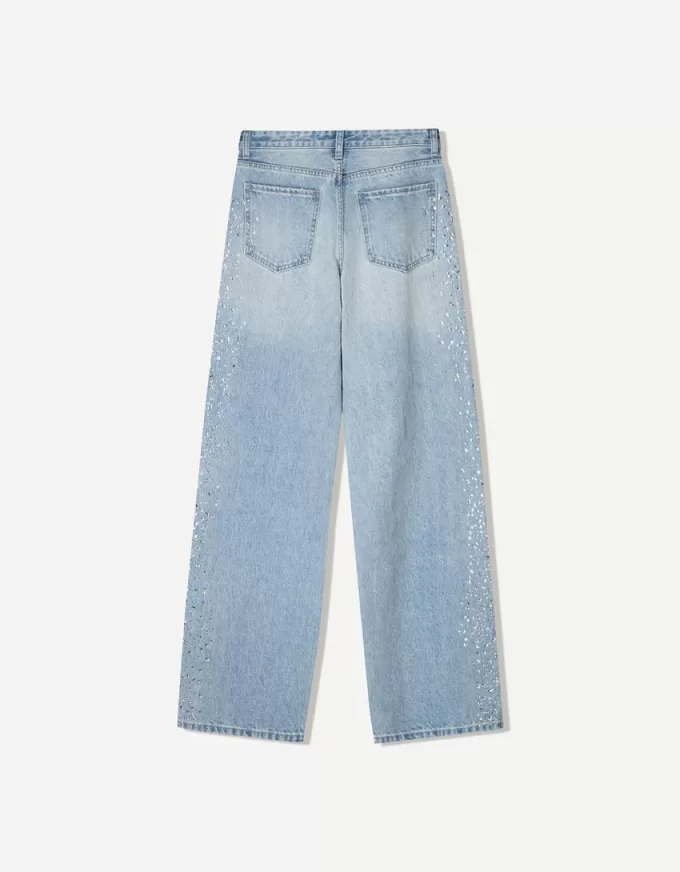 Wide-leg ‘90s rhinestone jeans Wide-leg ‘90s rhinestone jeans