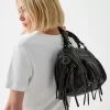 Worn-effect bowling bag with straps
