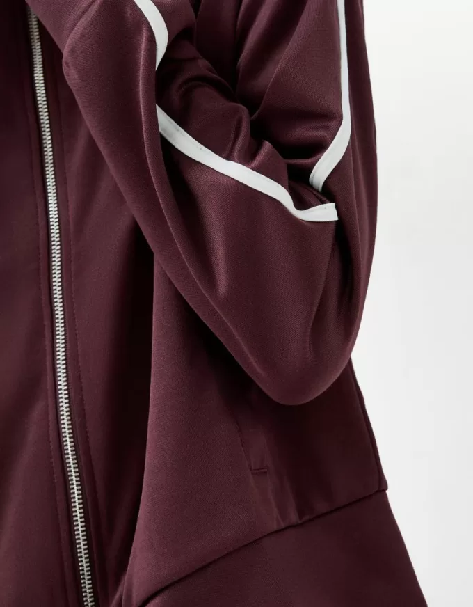 Zip-up satin sweatshirt Zip-up satin sweatshirt