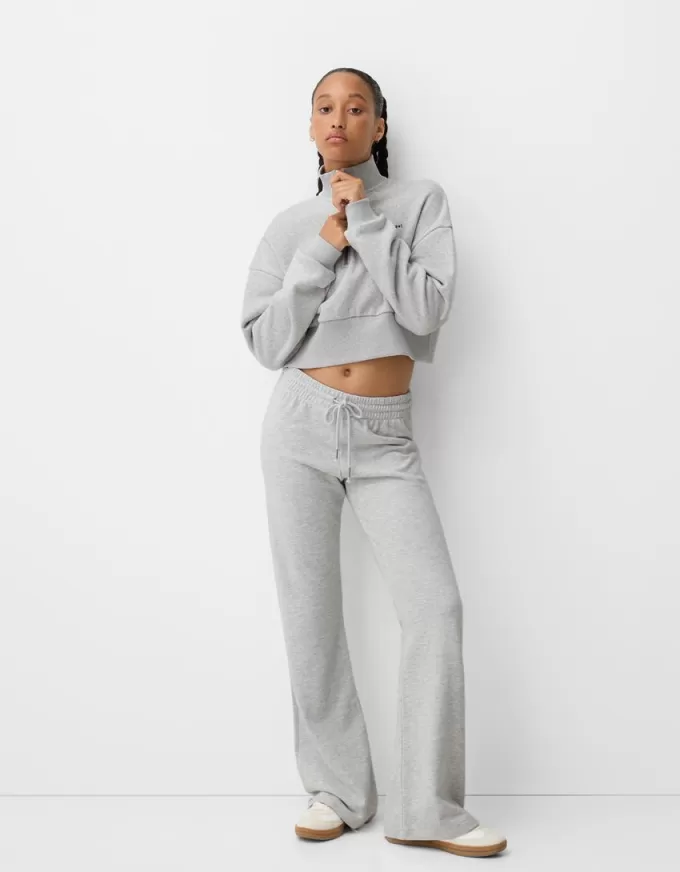 Zipped sweatshirt with embroidery Zipped sweatshirt with embroidery